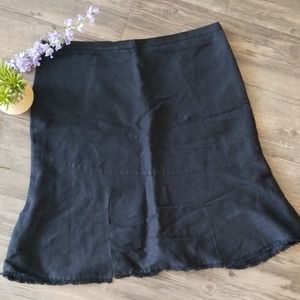 Bcbg Maxazria Linen a line skirt with slit